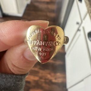 Tiffany & Co. Gold Heart Ring with Engraving
